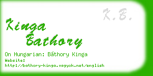 kinga bathory business card